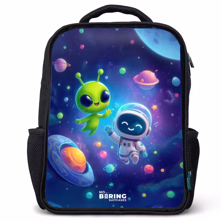 Sac à dos enfant - Noir - Joyeuse rencontre dans l'espace — 1