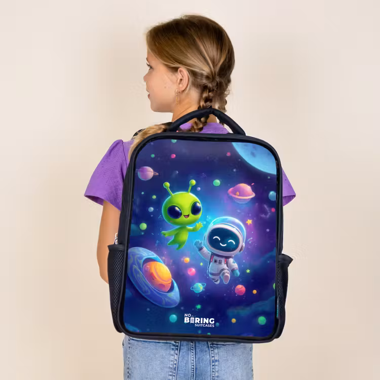 Sac à dos enfant - Noir - Joyeuse rencontre dans l'espace — 4