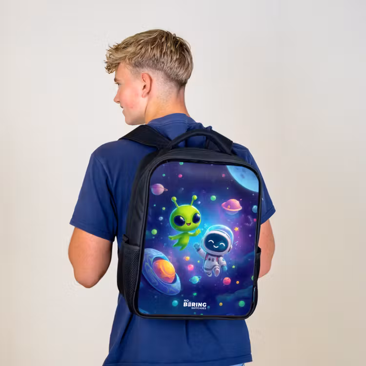 Sac à dos enfant - Noir - Joyeuse rencontre dans l'espace — 5