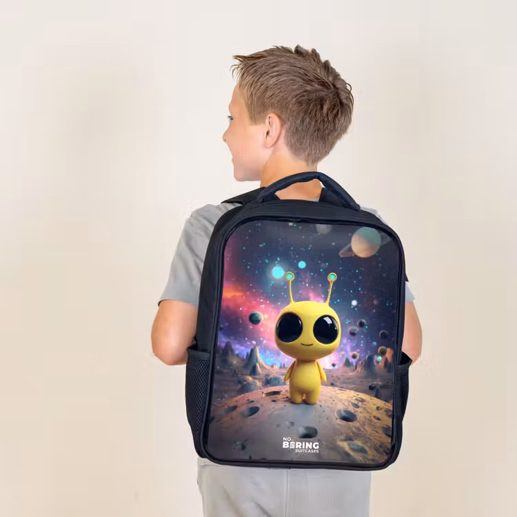 Sac à dos enfant - Noir - Joyeux petit extraterrestre — 2