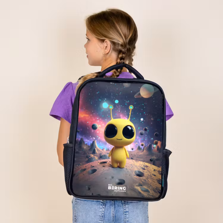 Sac à dos enfant - Noir - Joyeux petit extraterrestre — 4