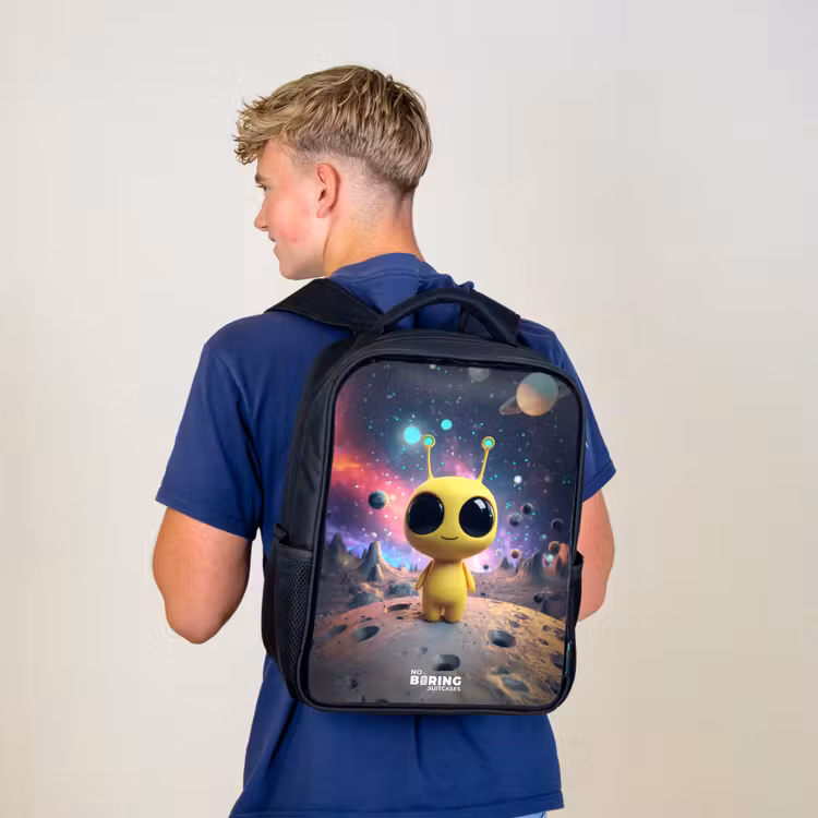 Sac à dos enfant - Noir - Joyeux petit extraterrestre — 5