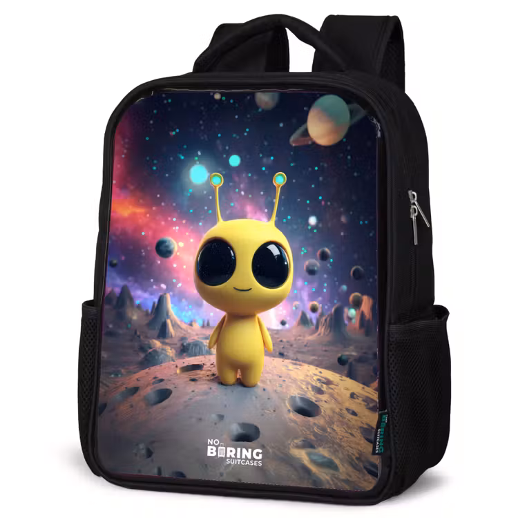 Sac à dos enfant - Noir - Joyeux petit extraterrestre — 6