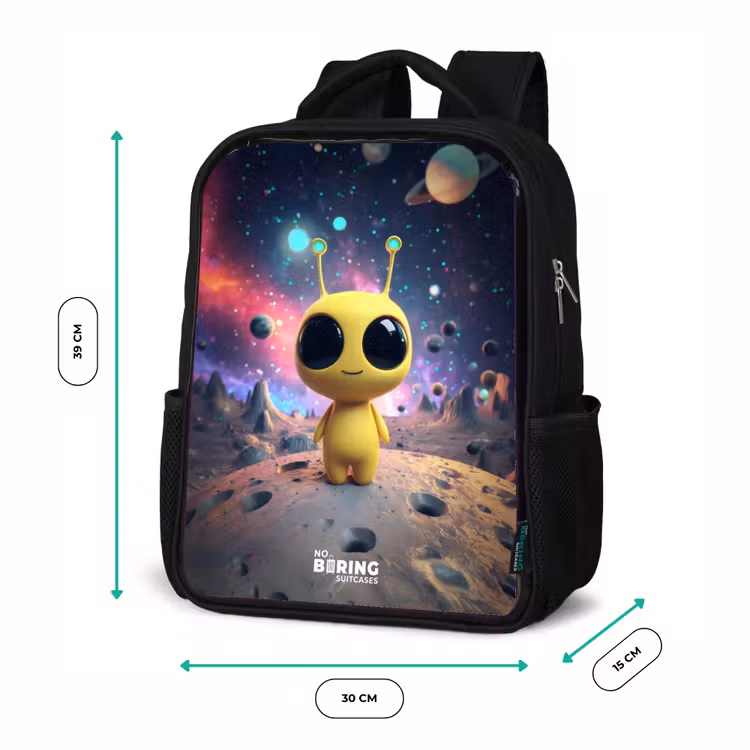 Sac à dos enfant - Noir - Joyeux petit extraterrestre — 8
