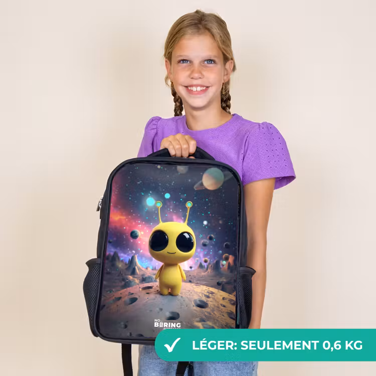 Sac à dos enfant - Noir - Joyeux petit extraterrestre — 9