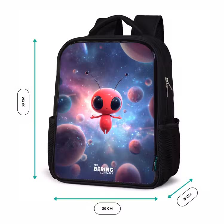 Sac à dos enfant - Noir - L'être rouge de l'espace dans la danse cosmique — 8