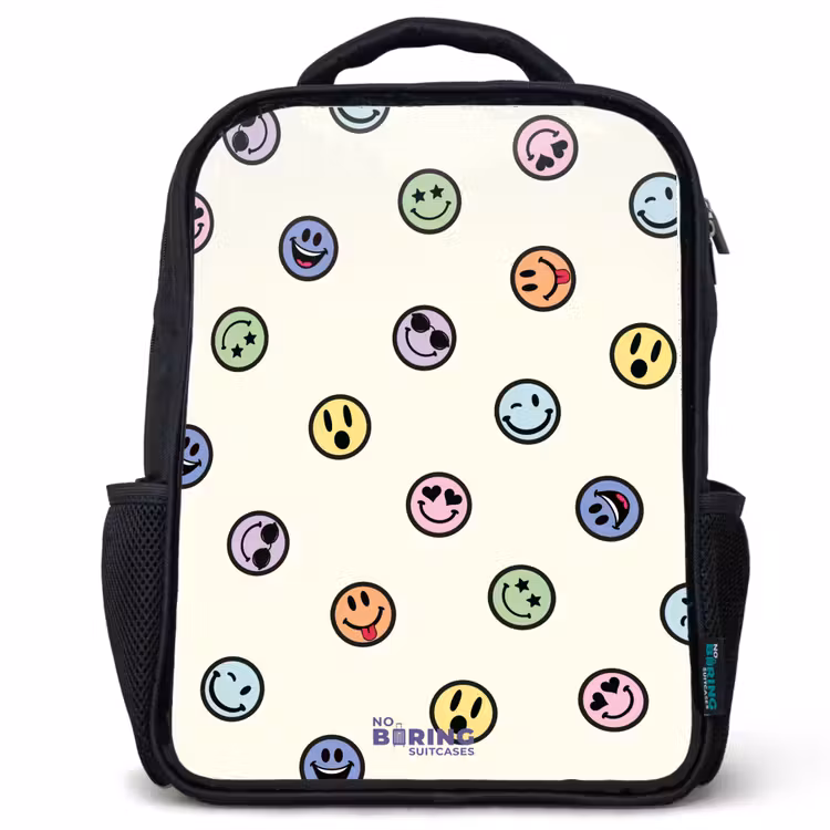 Sac à dos enfant - Noir - Mélange de smileys espiègles — 1