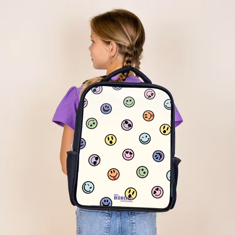 Sac à dos enfant - Noir - Mélange de smileys espiègles — 4