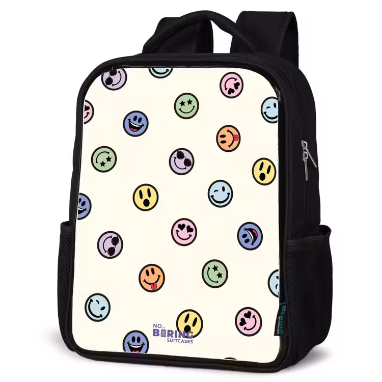 Sac à dos enfant - Noir - Mélange de smileys espiègles — 6