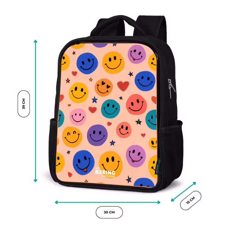 Sac à dos enfant - Noir - Motif Smiley joyeux — 8