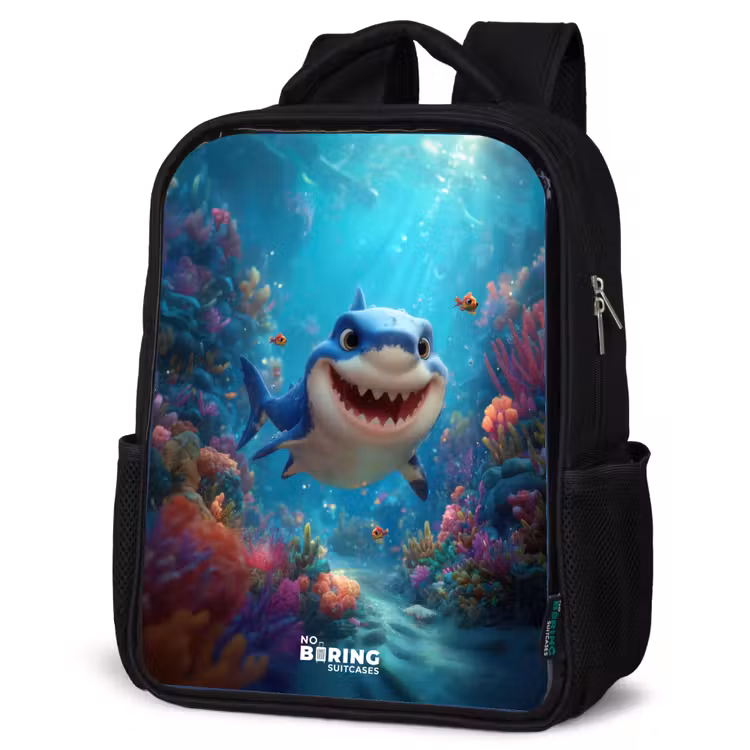 Sac à dos enfant - Noir - Récif - Corail - Requin - Animal — 6