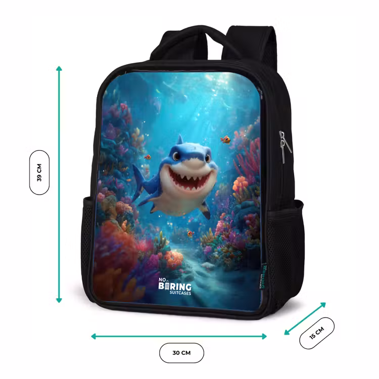 Sac à dos enfant - Noir - Récif - Corail - Requin - Animal — 8