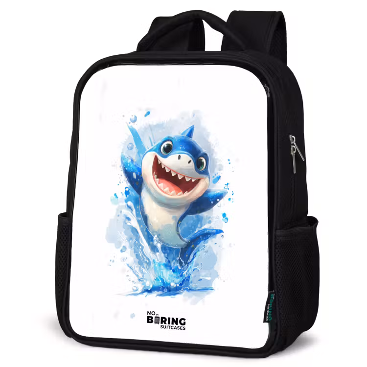 Sac à dos enfant - Noir - Requin - Dents - Eau — 6