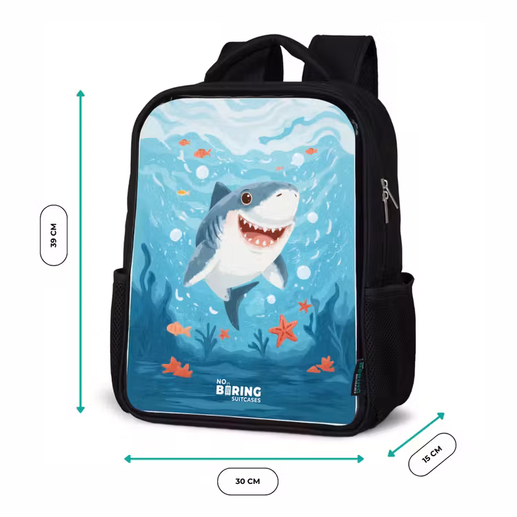 Sac à dos enfant - Noir - Requin - Eau - Mer — 8