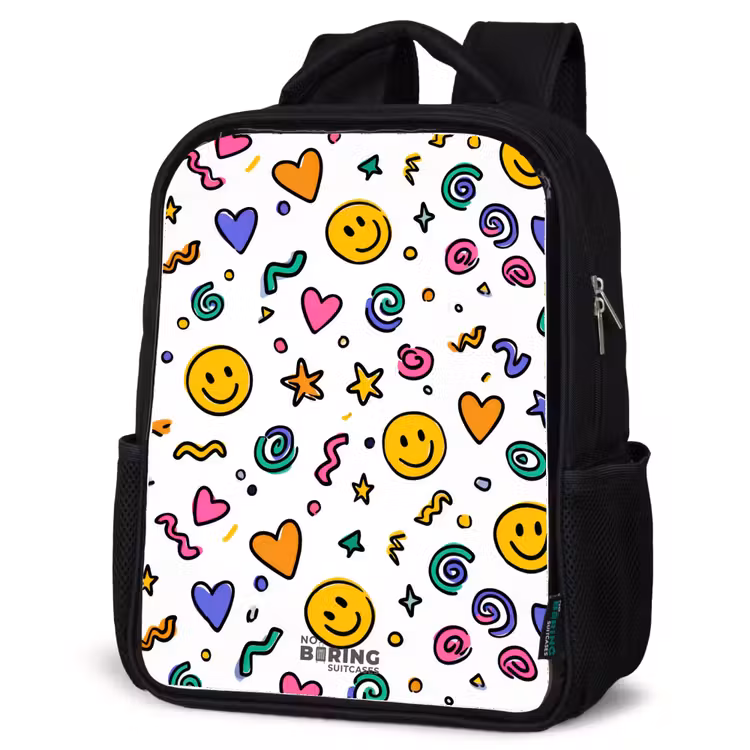 Sac à dos enfant - Noir - Smiley - Coeur - Étoile — 6
