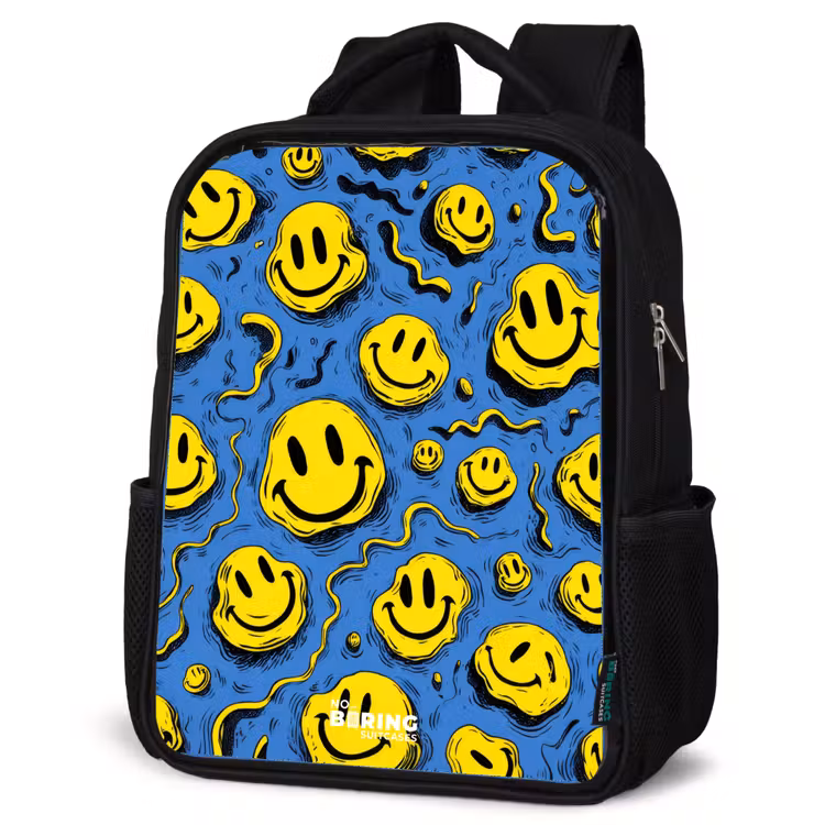 Sac à dos enfant - Noir - Smiley - Jaune - Bleu — 6