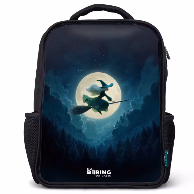 Sac à dos enfant - Noir - Sorcière au clair de lune — 1