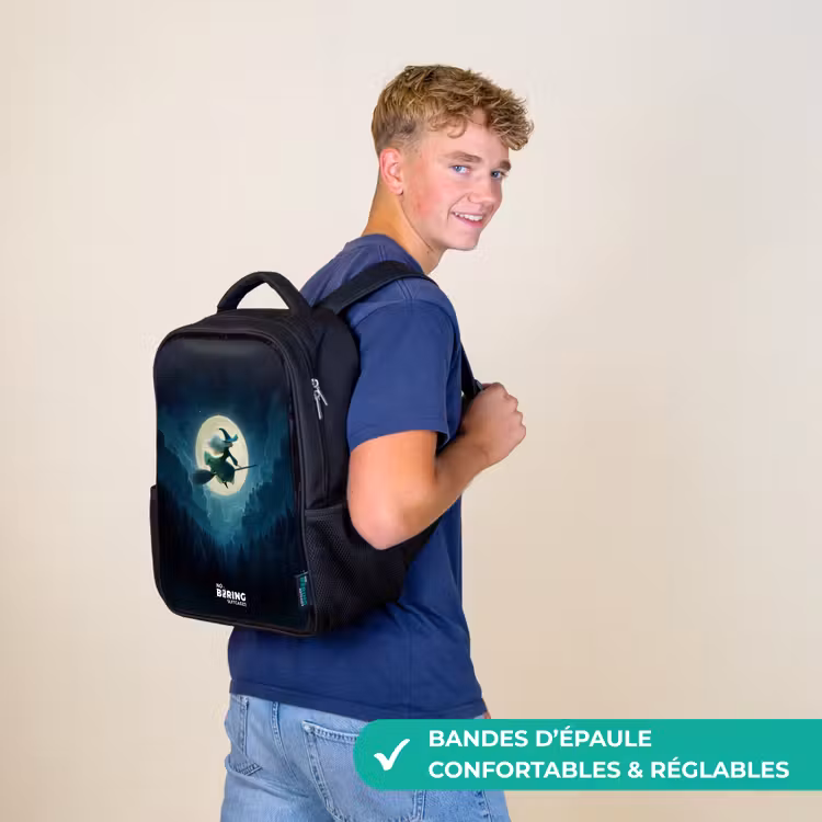 Sac à dos enfant - Noir - Sorcière au clair de lune — 11