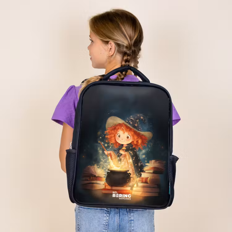 Sac à dos enfant - Noir - Sorcière avec potion étincelante — 4