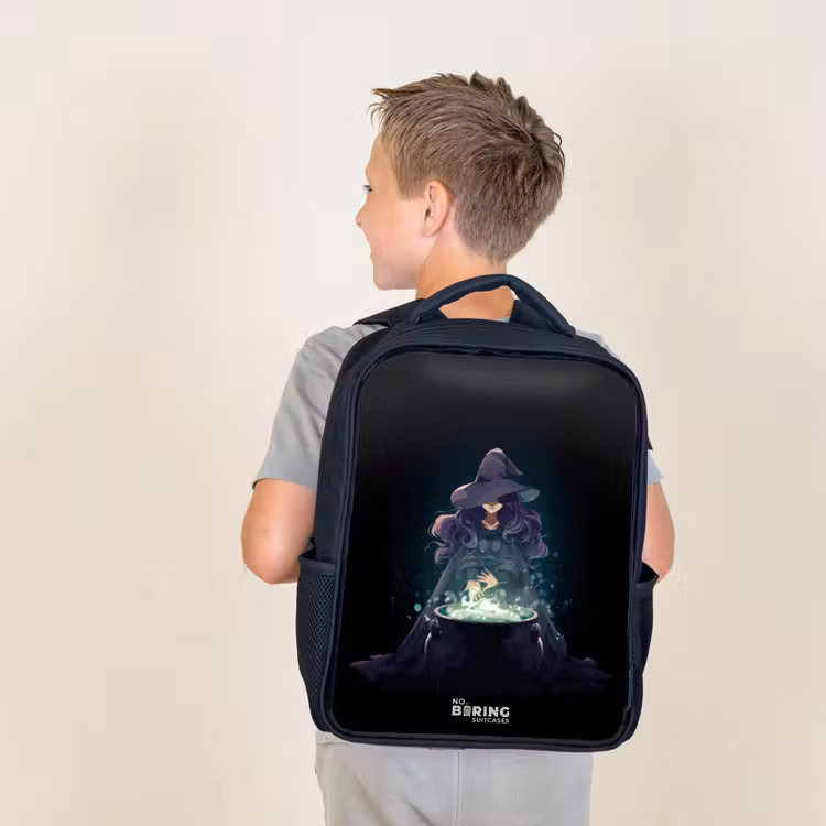 Sac à dos enfant - Noir - Sorcière - Chaudron - Magie — 2