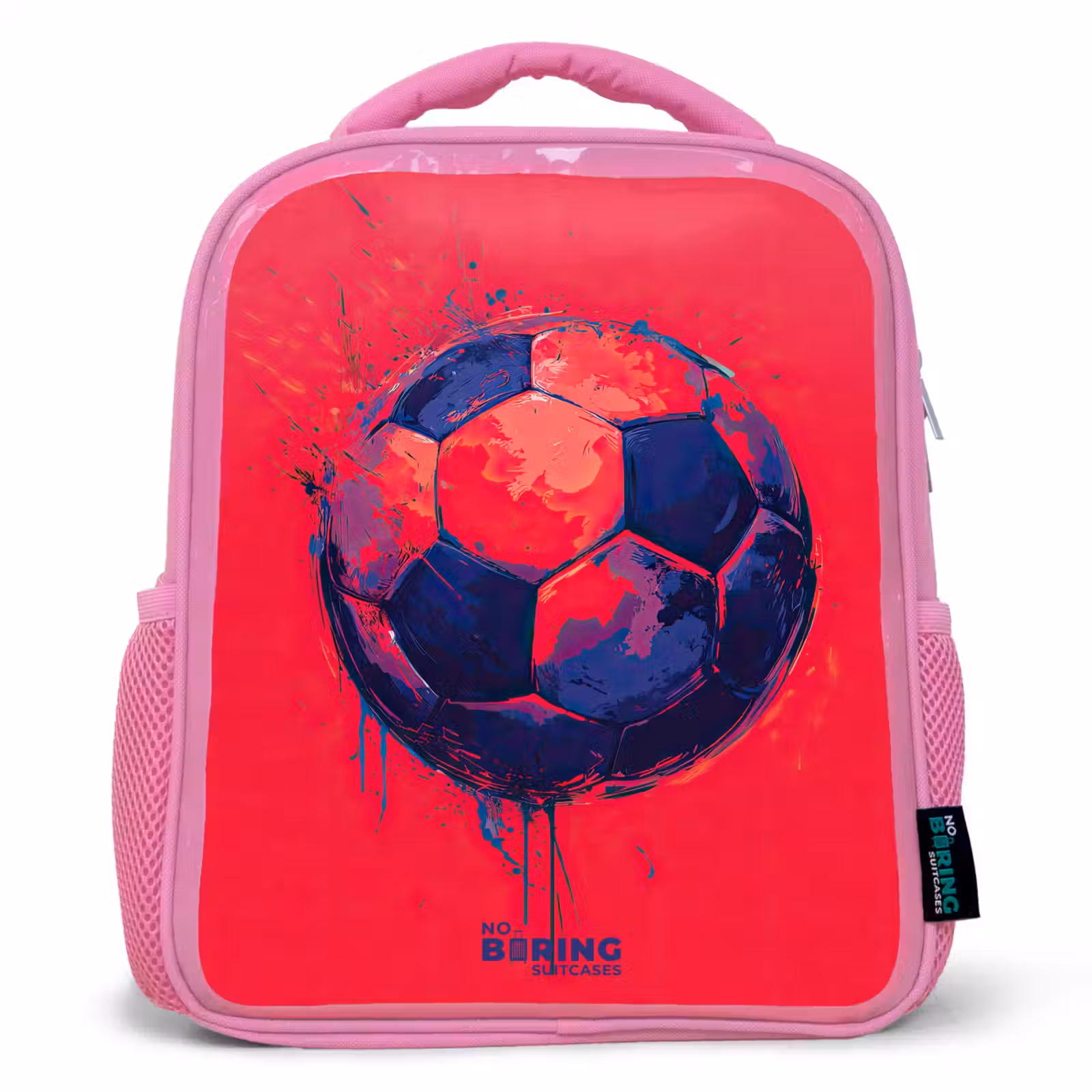 Sac à dos enfant - Rose - Football - Peinture - Bleu - Rouge — 1