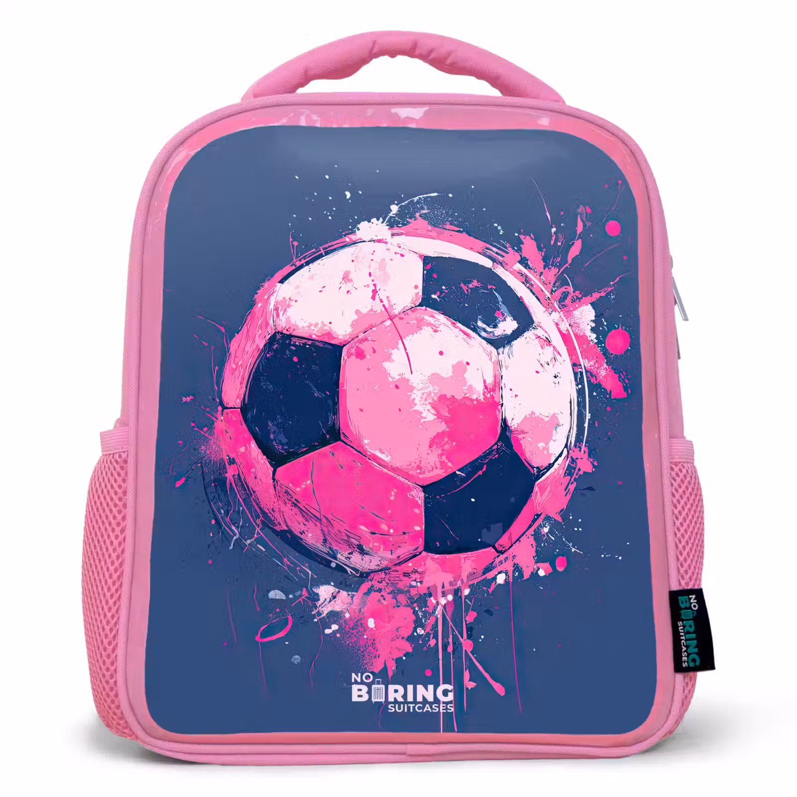 Sac à dos enfant - Rose - Football - Peinture - Rose - Bleu — 1