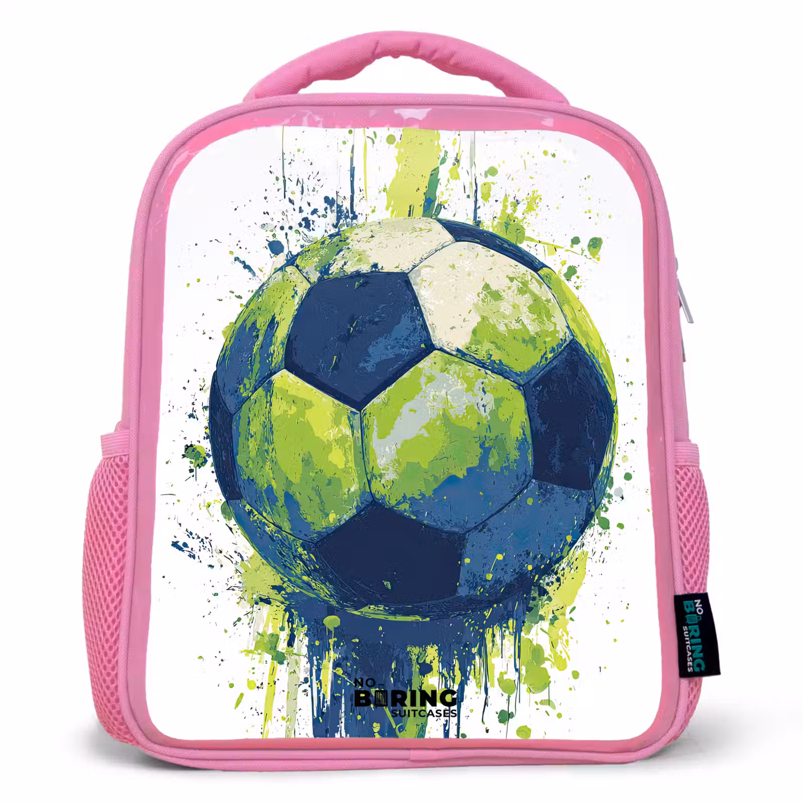 Sac à dos enfant - Rose - Football - Peinture - Vert - Bleu — 1