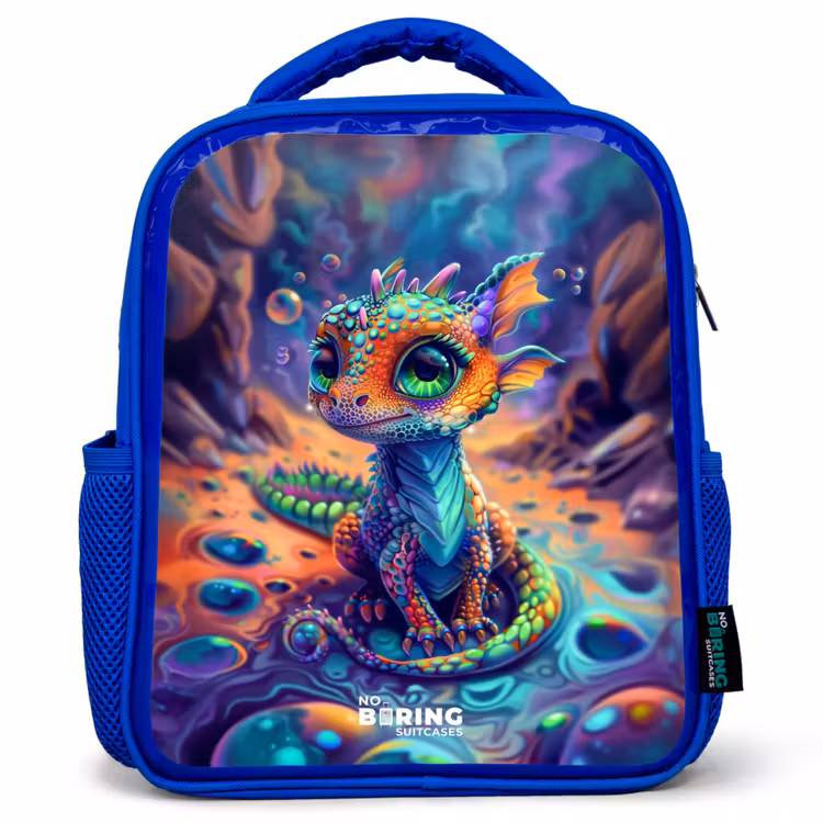 Sac à dos enfant - Bleu - Dragon saphir orné — 1