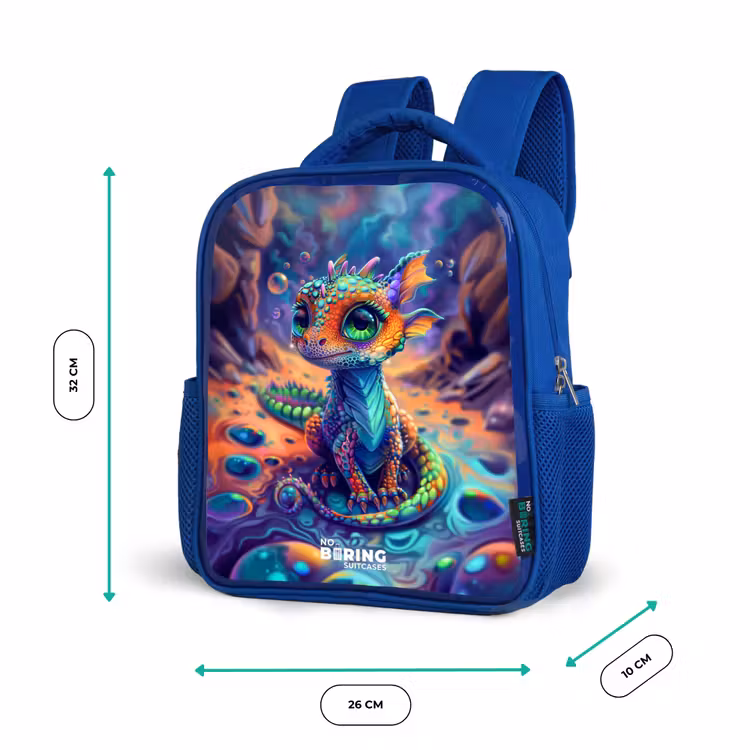 Sac à dos enfant - Bleu - Dragon saphir orné — 6