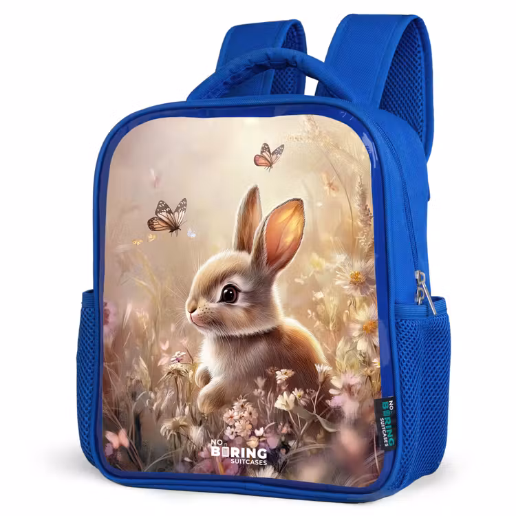 Sac à dos enfant - Bleu - Fleurs - Marron - Lapin - Papillon — 7