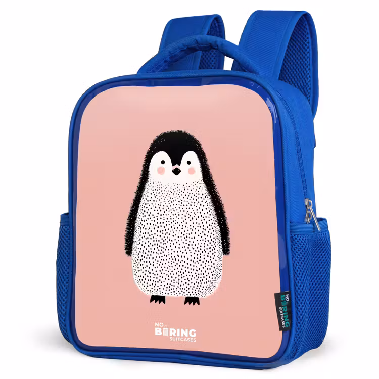 Sac à dos enfant - Bleu - Pingouin - Points - Rose - Minimaliste — 7