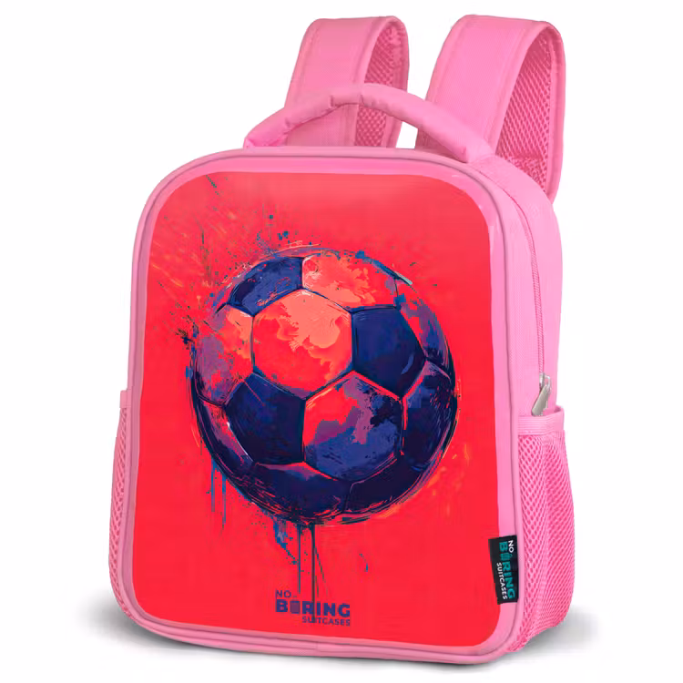Sac à dos enfant - Rose - Football - Peinture - Bleu - Rouge — 4