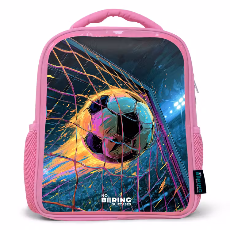 Sac à dos enfant - Rose - Néon - Filet - Football - Coloré — 1