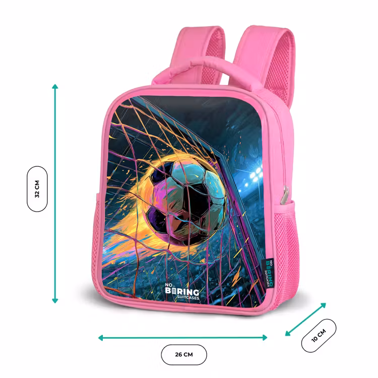 Sac à dos enfant - Rose - Néon - Filet - Football - Coloré — 3