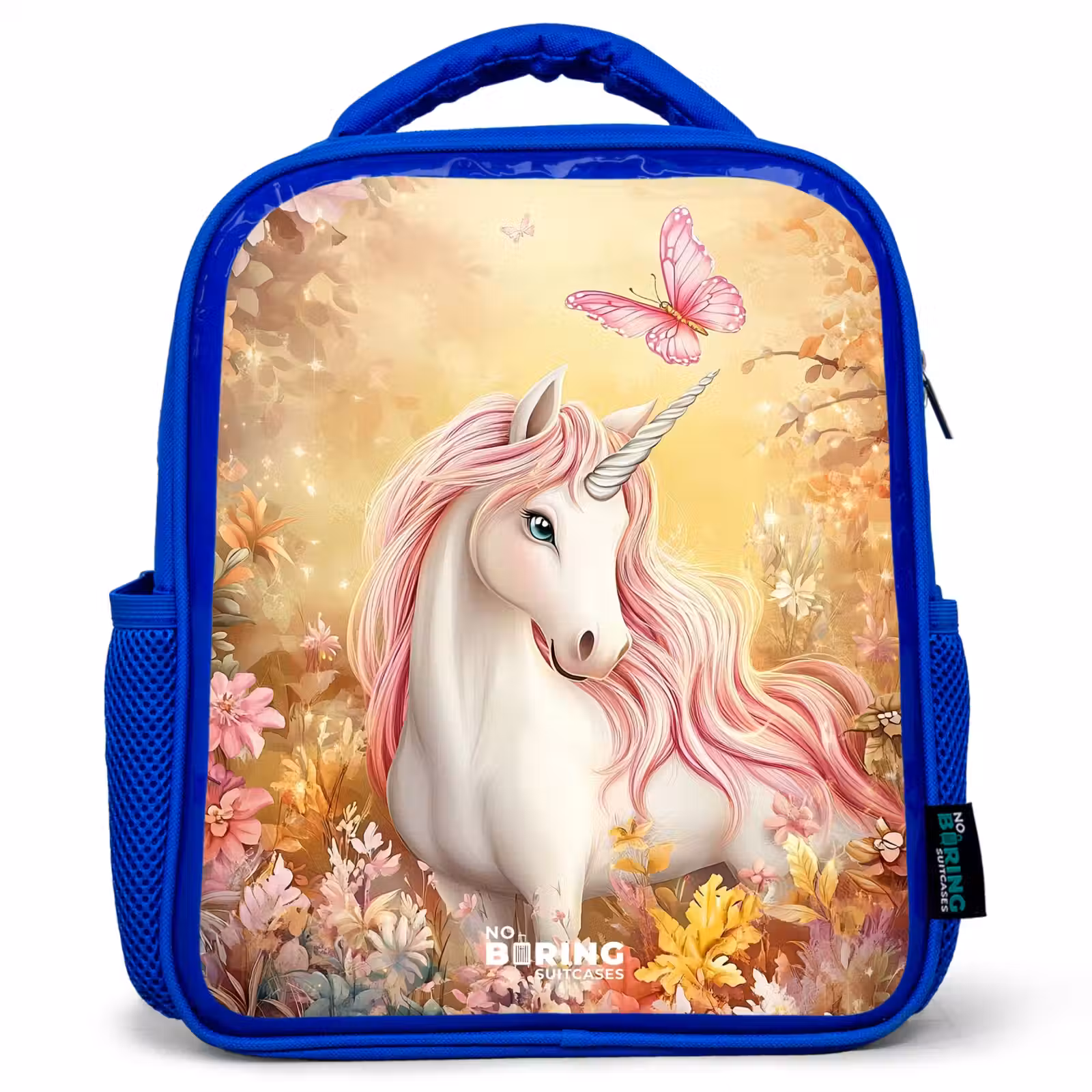 Sac à dos enfant - Bleu - Licorne - Papillon - Rose - Crinière — 1