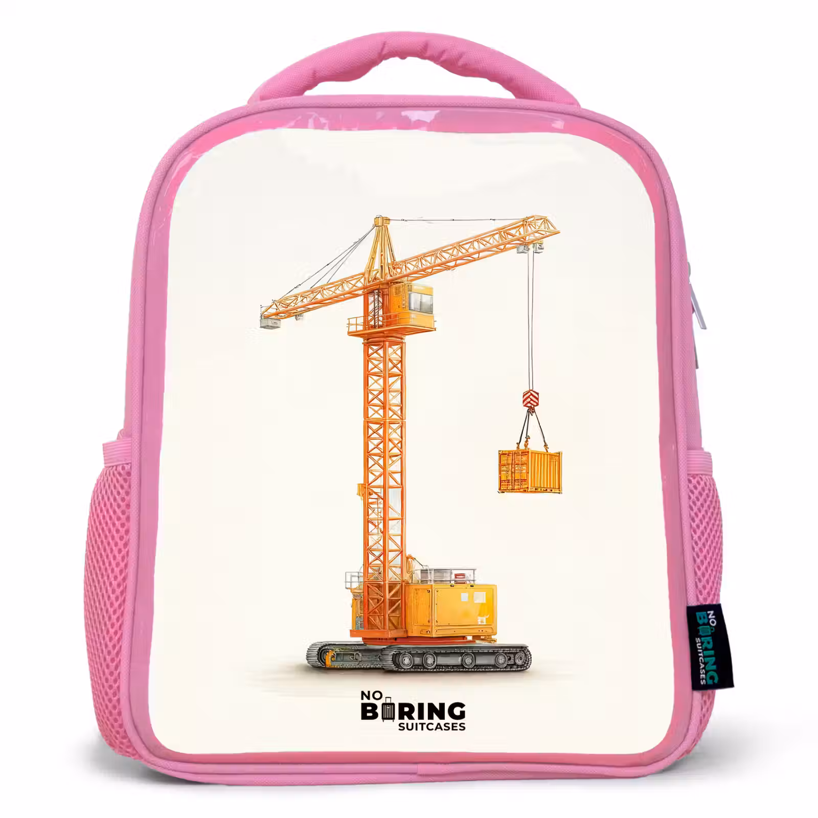 Sac à dos enfant - Rose - Grue à tour - Signée - Orange — 1