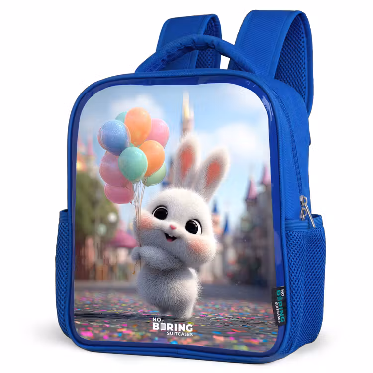Sac à dos enfant - Bleu - Lapin - Ballons — 7