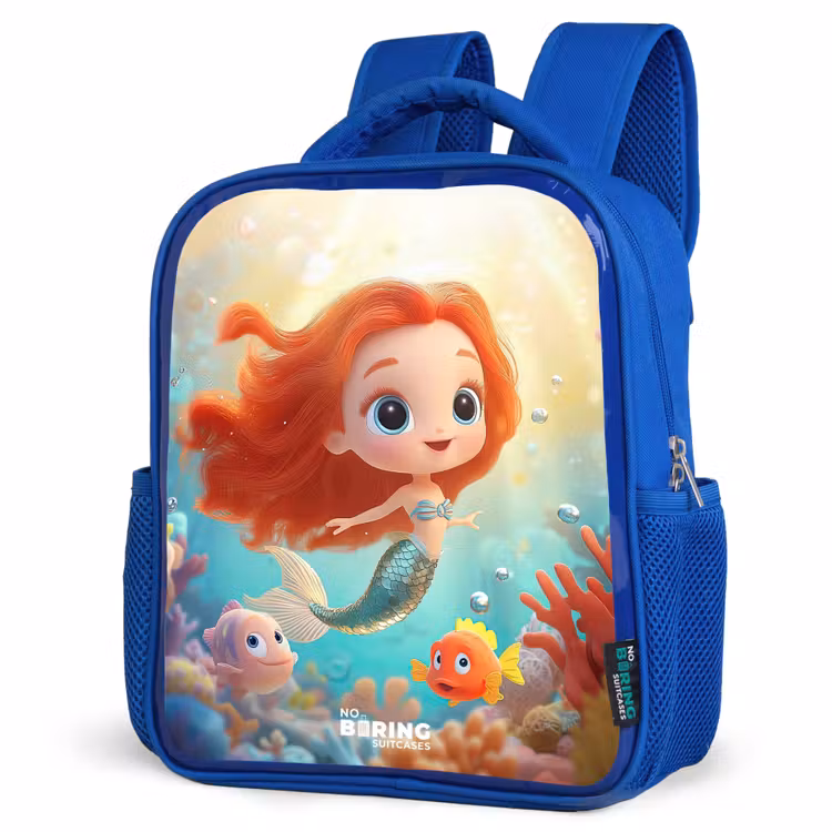 Sac à dos enfant - Bleu - Sirène - Poisson - Corail — 7