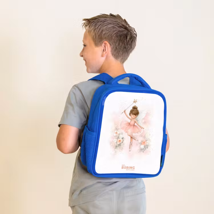 Sac à dos enfant - Bleu - Fée ballerine en rose — 2