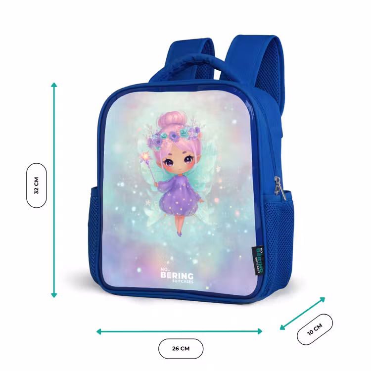 Sac à dos enfant - Bleu - Fée des fleurs en pastel brillant — 6