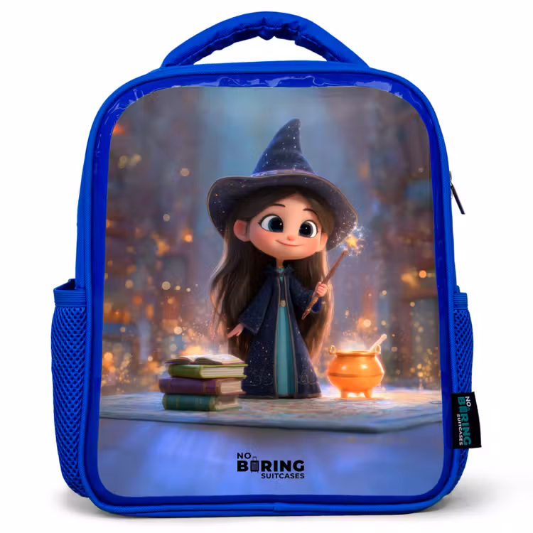 Sac à dos enfant - Bleu - Petite enchanteresse dans la bibliothèque — 1