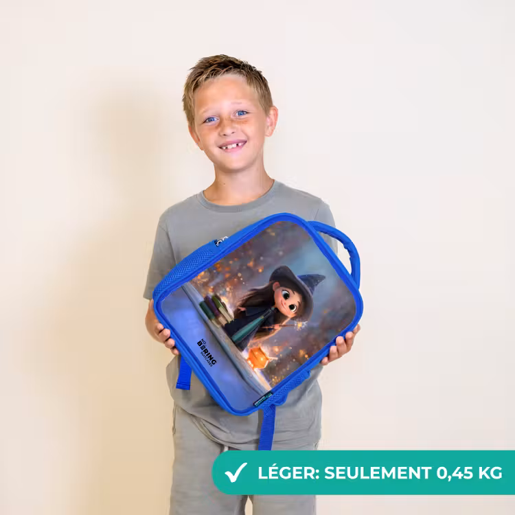 Sac à dos enfant - Bleu - Petite enchanteresse dans la bibliothèque — 3