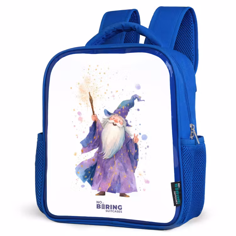Sac à dos enfant - Bleu - Vieux magicien avec bâton — 7