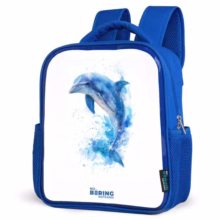 Sac à dos enfant - Bleu - Dauphin bleu sauteur — 7