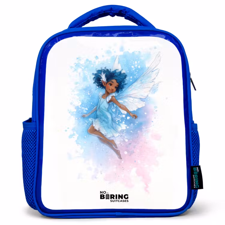 Sac à dos enfant - Bleu - Fée volante dans les tons bleus — 1