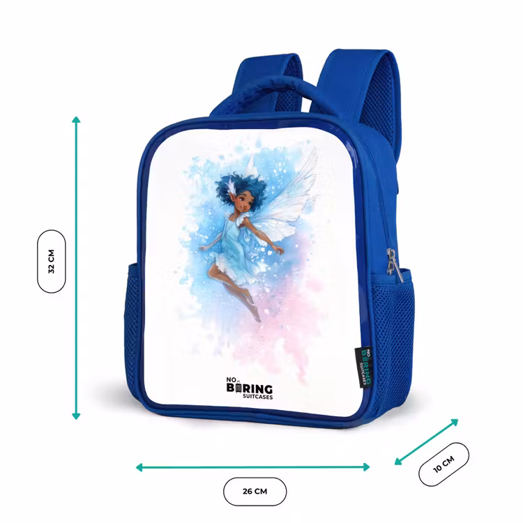 Sac à dos enfant - Bleu - Fée volante dans les tons bleus — 6