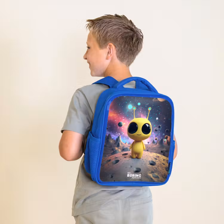 Sac à dos enfant - Bleu - Joyeux petit extraterrestre — 2