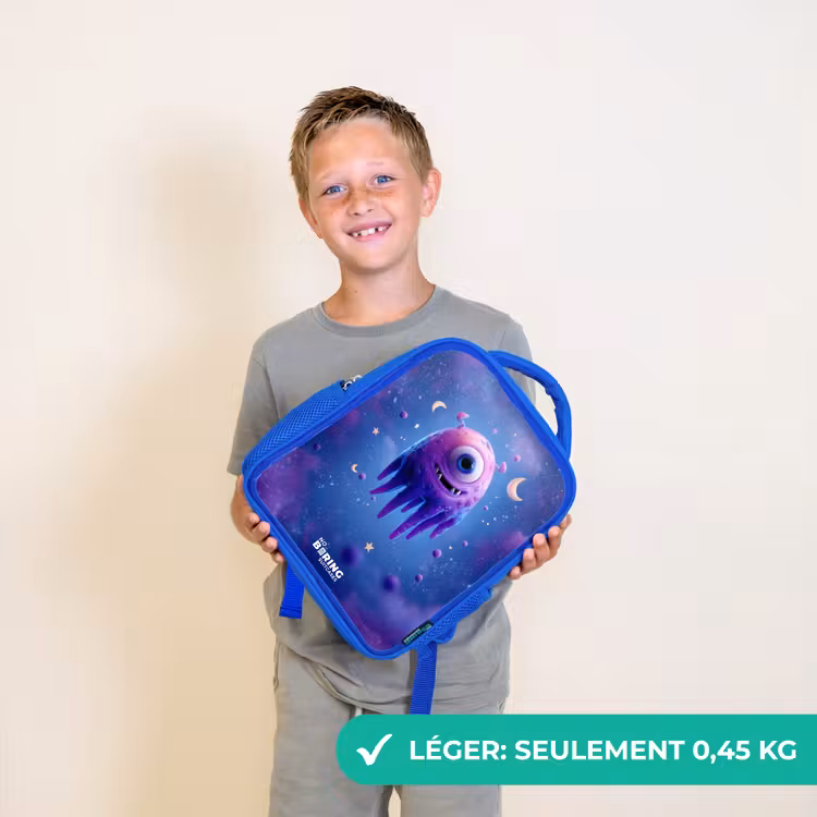 Sac à dos enfant - Bleu - Joyeuse paire d'yeux dans l'espace — 3