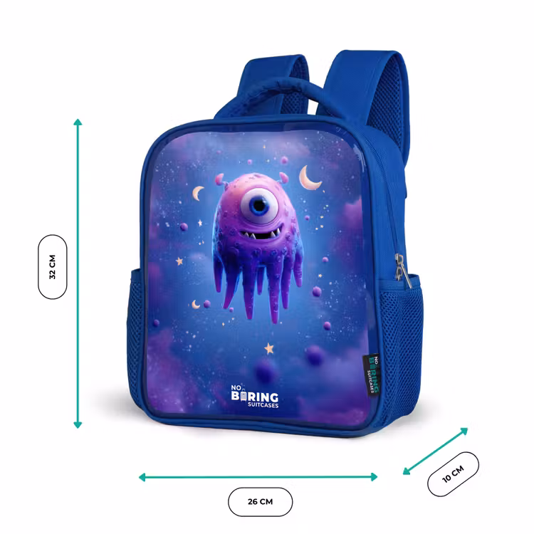 Sac à dos enfant - Bleu - Joyeuse paire d'yeux dans l'espace — 6