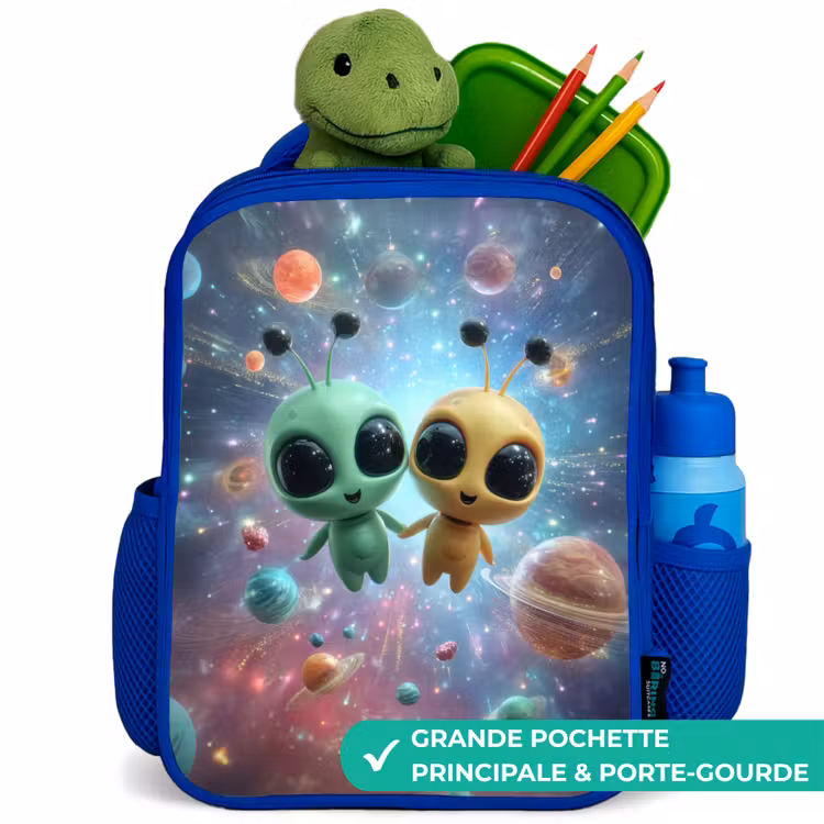 Sac à dos enfant - Bleu - Joyeux amis extraterrestres — 5
